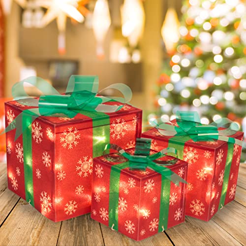 Christmas Lighted Boxes Decoration