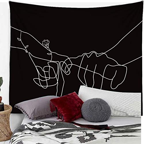 Black & White Pinky Promise Tapestry