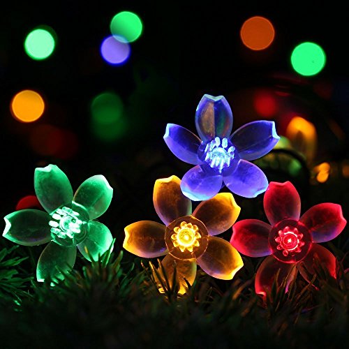 33 Feet 100 LED Cherry Flower Fairy String Lights Christmas, 8 Flash Modes with Tail Plug