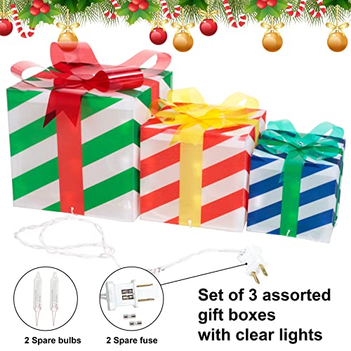 Christmas Lighted Boxes Decoration