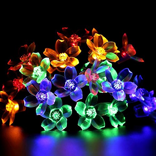 33 Feet 100 LED Cherry Flower Fairy String Lights Christmas, 8 Flash Modes with Tail Plug