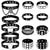 13 Pcs Punk Leather Choker Necklace & Bracelets Set