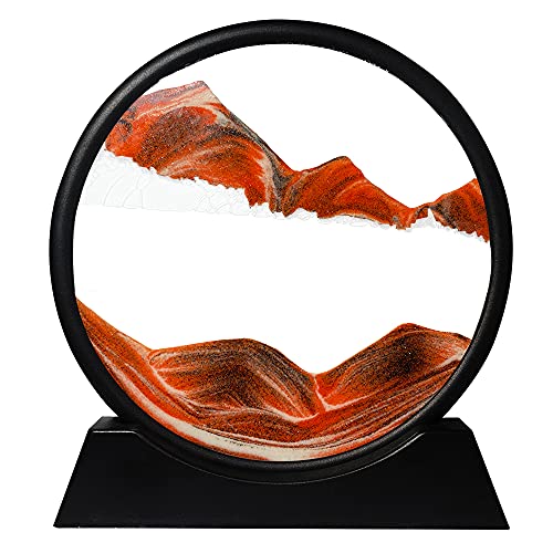 3D Moving Sand Art Sandscapes in Motion Round Glass 7"