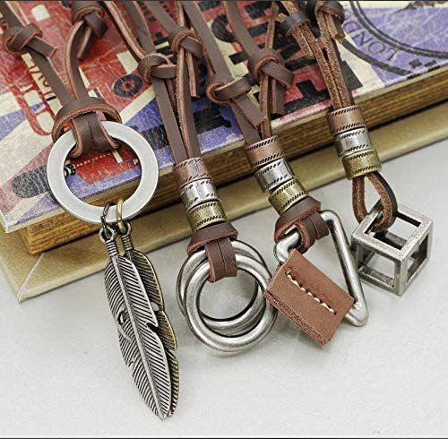 4pcs Leather Vintage Necklace for Men/Women