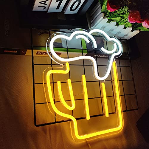 Beer Shaped Neon LED Lights for Wall Decor