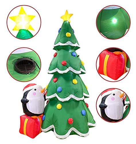 Christmas Inflatables 7 Feet Xmas Tree w/ Gift Box