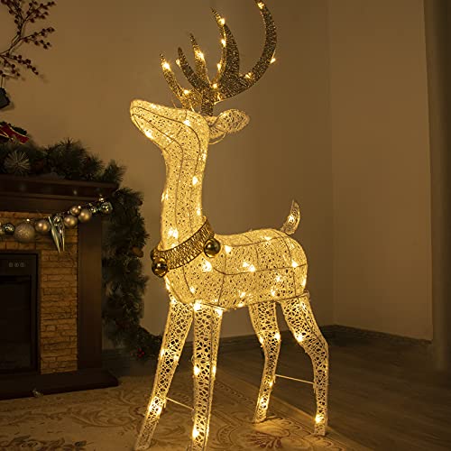 Christmas Lighted Reindeer w/ 70 Warm White Lights