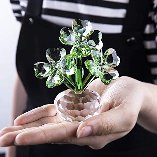 Crystal Flower Dreams Four-Leaf Clover Figurine