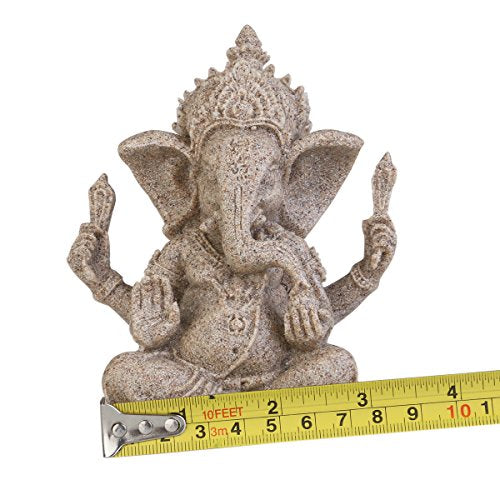 Elephant Statue Sculpture Sandstone Ganesha Buddha Handmade Figurine