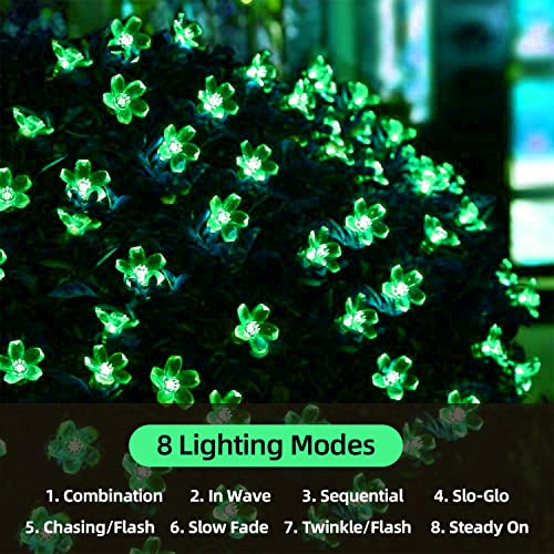 Waterproof Solar Flower Christmas String Fairy Lights