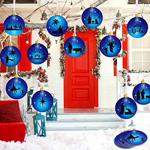 30 Pcs Plastic Double Sided Christmas Decorations