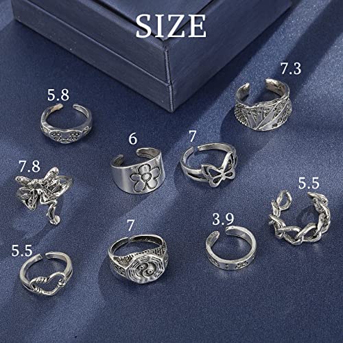 Vintage Silver Knuckle Rings Set for Women