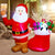 6.4ft Christmas Inflatables Santa Claus Gift Socks Inflatable w/ Built-in LEDs