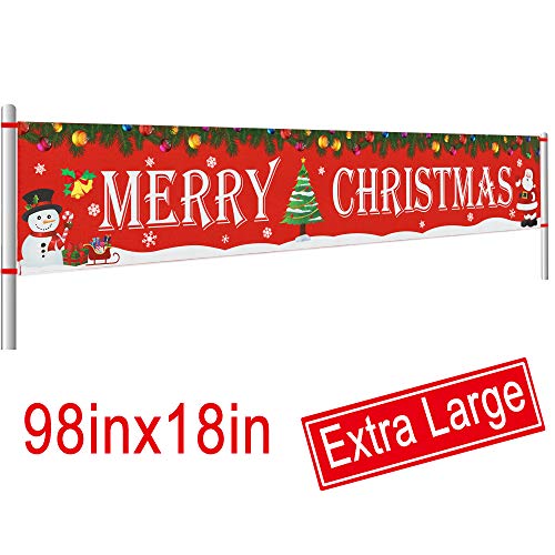 Large Merry Christmas Banner