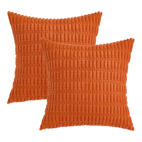 Pack of 2 Decorative Fall Throw Pillow Covers 18x18 Inch Pillow for Sofa Living Room Couch Bed