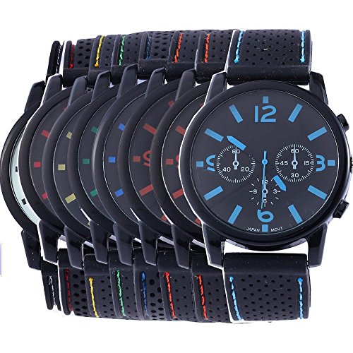 8 Assorted Men's Sports Silico Wrist Watches