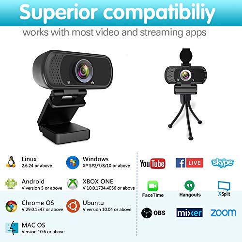 1080P Live Streaming Web Camera w/ Stereo Microphone