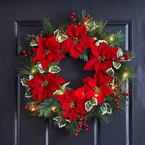 24 Inch Prelit Christmas Wreath Decoration