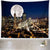 San Francisco City Full Moon Over Urban Metropolis Skyline Tapestry Home Decoration