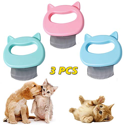 Cat Comb for Hair Removal, Massaging, De shedding-3 Pack