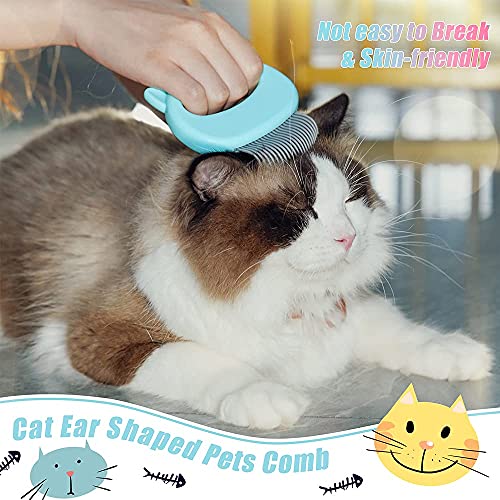 Cat Comb for Hair Removal, Massaging, De shedding-3 Pack