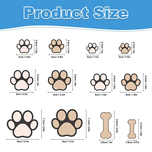 Dog Paw Print Stickers Glow in The Dark Wall Decoration