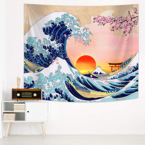 Sunset best sale wave tapestry