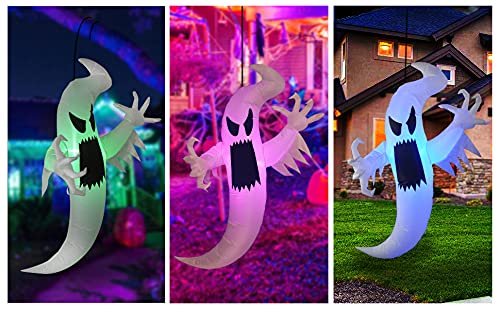 5FT Halloween Decorations Inflatable Hunting Ghost w/ LEDs