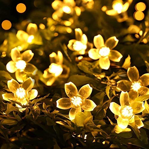 33 Feet 100 LED Cherry Flower Fairy String Lights Christmas, 8 Flash Modes with Tail Plug