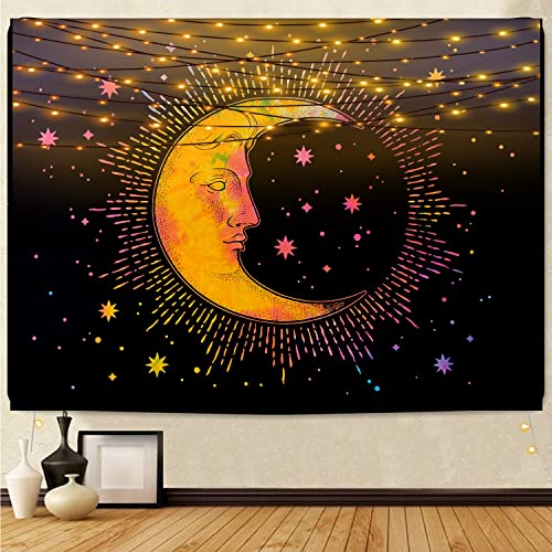 Moon Psychedelic Tapestry for Home Decoration (30 x 40 inches)