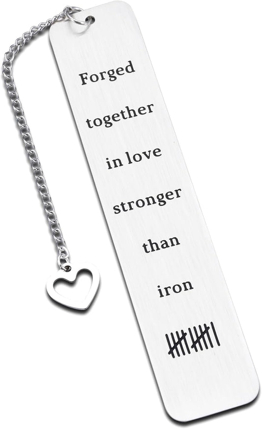 Anniversary Iron Gifts for Him Her Weeding Bookmarks for Women Book Lovers Couple Gifts for Boyfriend Girlfriend Bookish Gifts for Women Valentines Gifts for Husband Wife I Love You Christmas Gifts