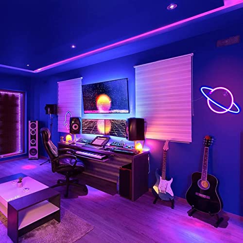 3Pcs Neon Signs, Alien Planet Rocket Led Neon Light Wall Decoration -U -  DANNY'S HOME GOODS