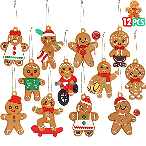 Gingerbread Man Christmas Tree Decorations & Ornaments Set