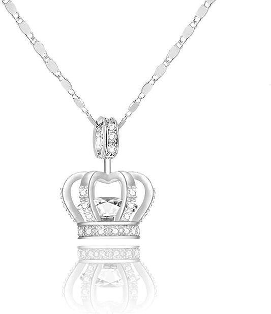 Jewelry Women's Queen and Pendant Necklace 3 Lays Rose Gold/Platinum, Silver