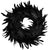 Natural Feathers Wreath 13.75" in Black for Halloween Decoration