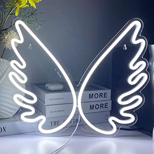 Angel Wing Led Neon Signs(16 x 13 inch) for Bedroom Decoration