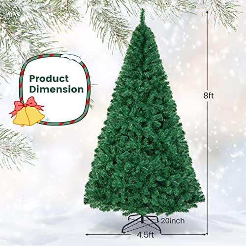 Artificial, Xmas Pine Easy Assembly, Christmas Tree with Solid Metal Legs, Idea for Indoor and Outdoor Holiday