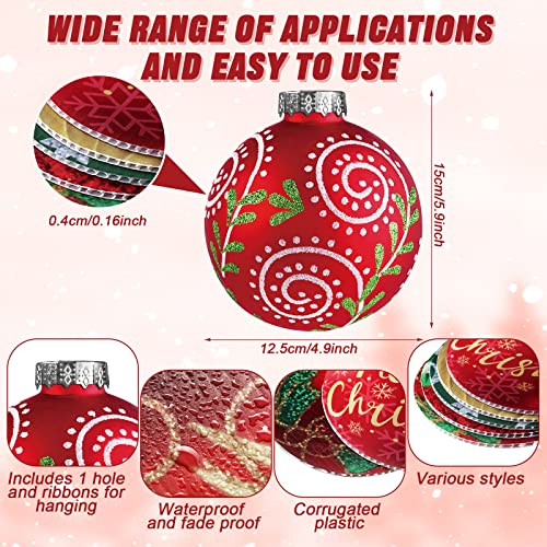 30 Pcs Plastic Double Sided Christmas Decorations