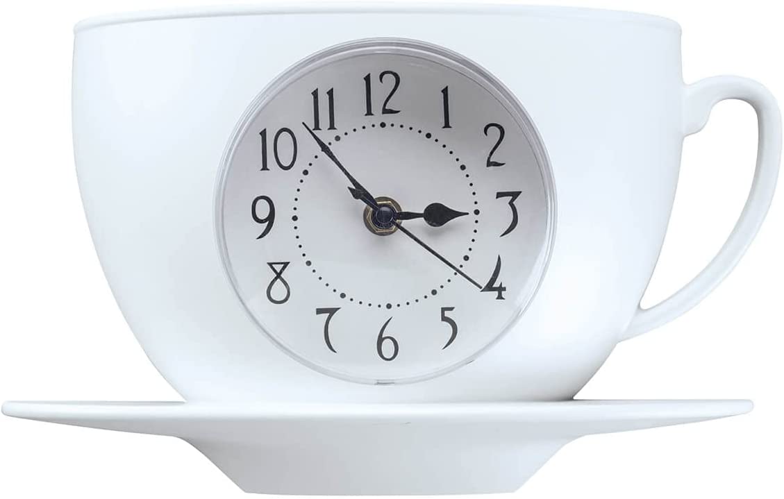 Coffee Cup Wall Clock, White