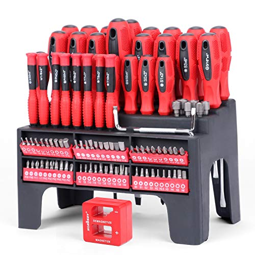 101-Piece Magnetic Screwdriver Set w/ Plastic Racking