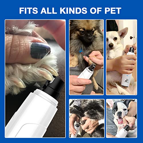 Upgraded Cat Dog Nail Trimmers Super Quiet w/  Grinding Wheels, USB Rechargeable