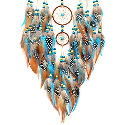 Large Dream Catcher Blue Turquoise Wall Decoration 23"