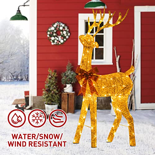 Christmas Lighted Reindeer w/ 70 Warm White Lights