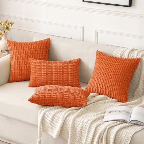 Pack of 2 Decorative Fall Throw Pillow Covers 18x18 Inch Pillow for Sofa Living Room Couch Bed