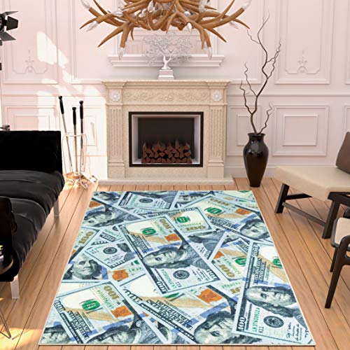 $100 Dollar Bill Area Rug-Multicolor