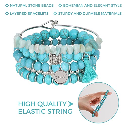 Bohemian Charm  Stone Beaded Bracelet for Women