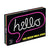 17” x 12” inch LED Neon ‘White & Pink “hello” Word Bubble" Sign for Cool Light Decoration