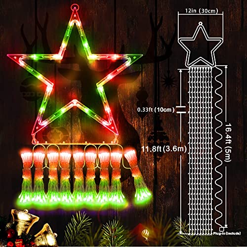 344 LED 8 Modes Christmas Decorations Waterfall Lights