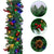 9ft Christmas Garland with 50 Lights & Colorful Balls