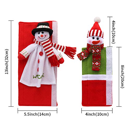 Set of 4 Christmas Refrigerator Handle Covers